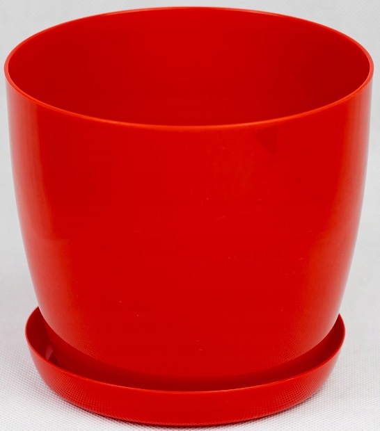 BratGO kvetináč 28 cm x 28 x 25,1 cm priemer 28 cm plastové odtiene červenej